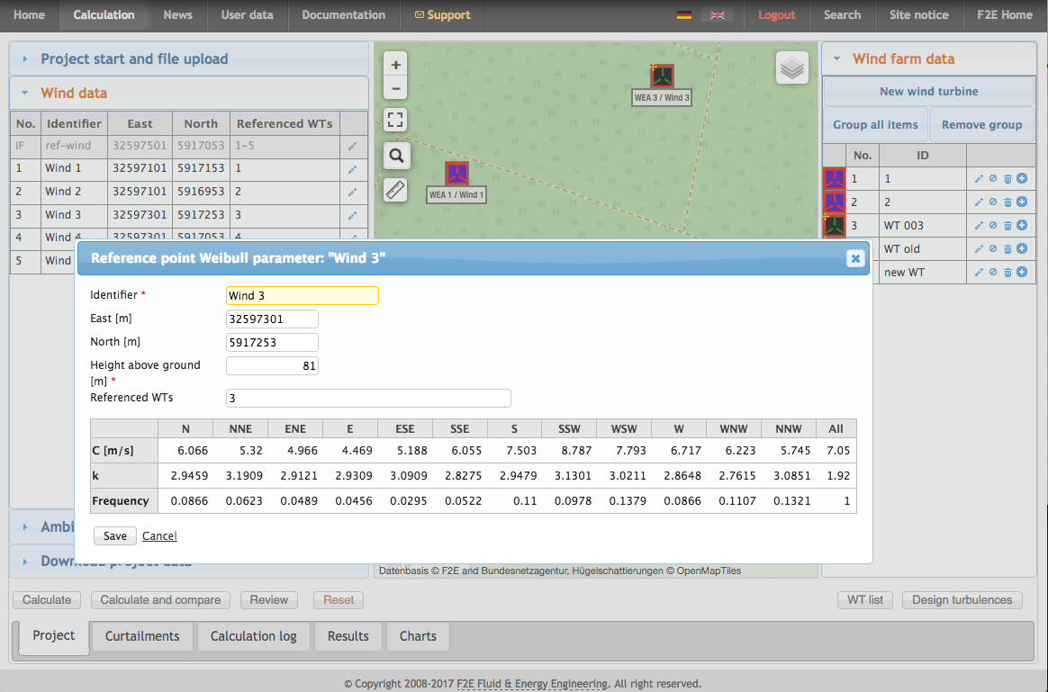 wake2e editor for wind data